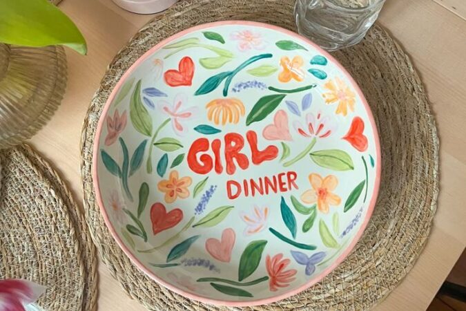 Girls night out in San Jose, CA ceramic project at Petroglyph