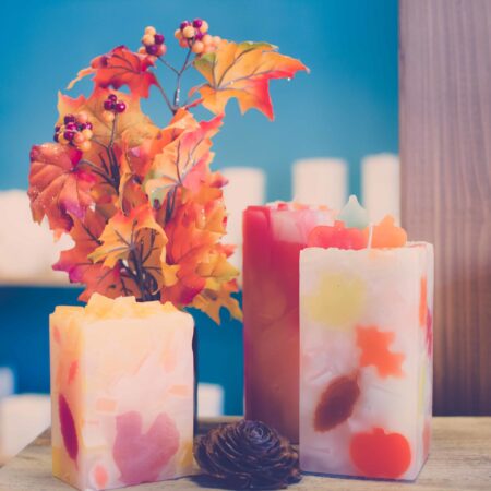 Beautiful candles made at candle bar Willow Glen during a fun date night.