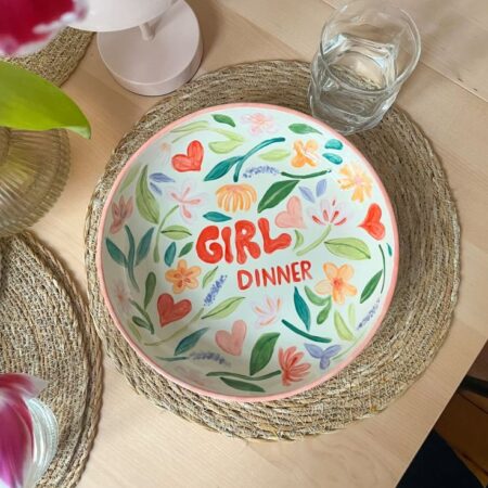 Beautiful ceramic project completed at a girls night out event in Willow Glen Petroglyph.
